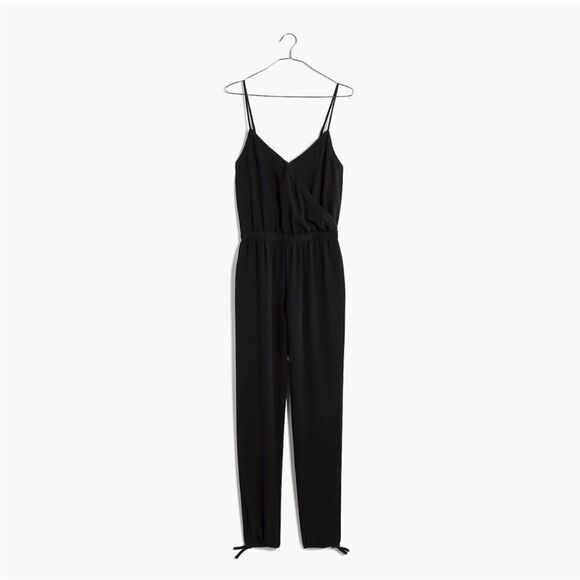 Madewell Faux Wrap Cami Jumpsuit in Black | Size L - Picture 11 of 11